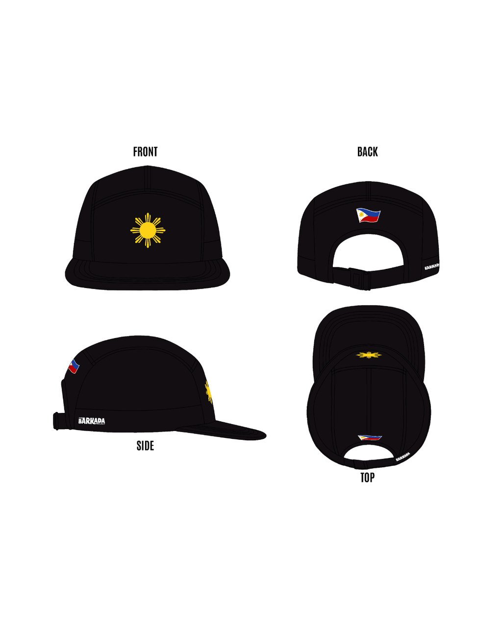 OG Filipino Sun Cap - Black