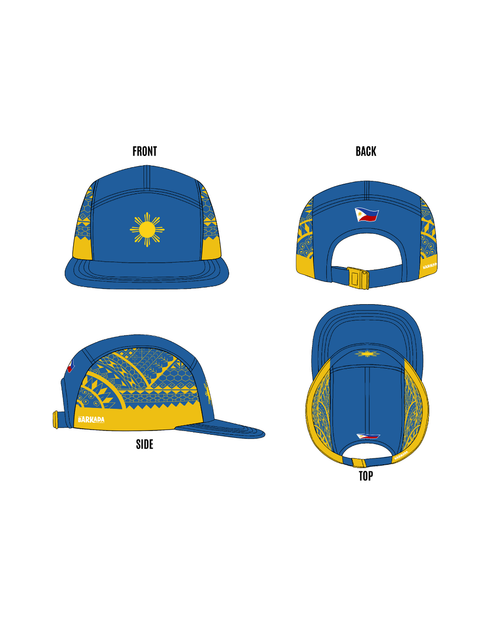Filipino Tribal Cap - Blue & Yellow