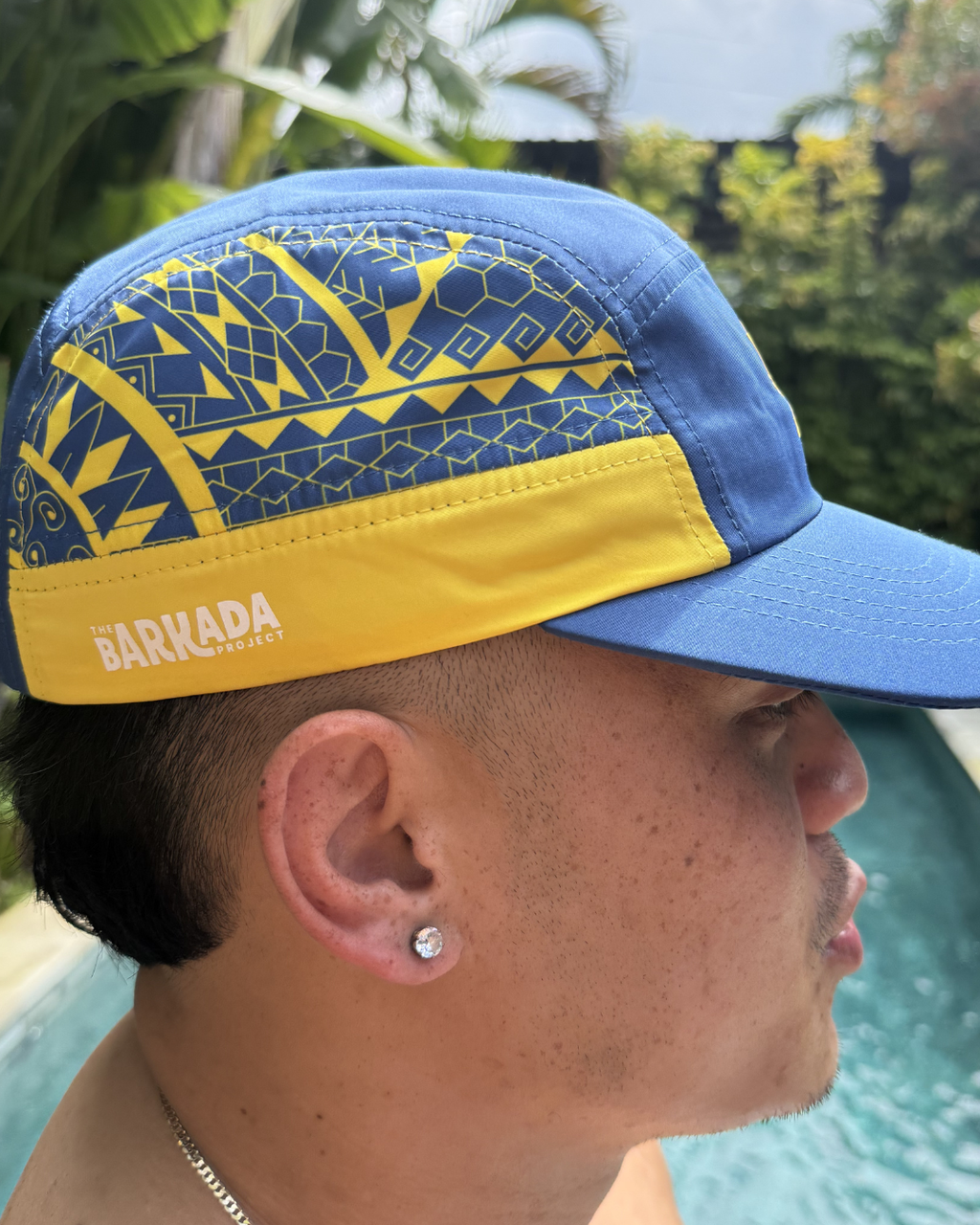 Filipino Tribal Cap - Blue & Yellow