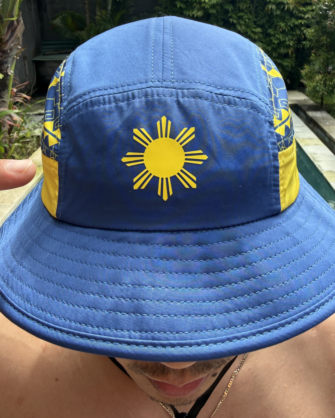 Pre-Order Tribal Bucket Hat - Blue & Yellow